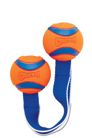 Chuckit! Ultra Duo Tug M - Hondenspeelgoed met Tennisballen en Lint