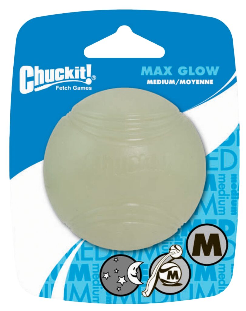 Chuckit! Max Glow M - Lichtgevende Hondenbal voor Donker Spelplezier - afbeelding 1