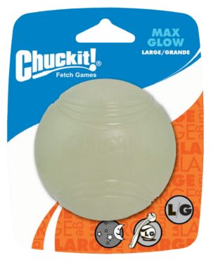 Chuckit! Max Glow L - Lichtgevende hondenbal voor spel in het donker