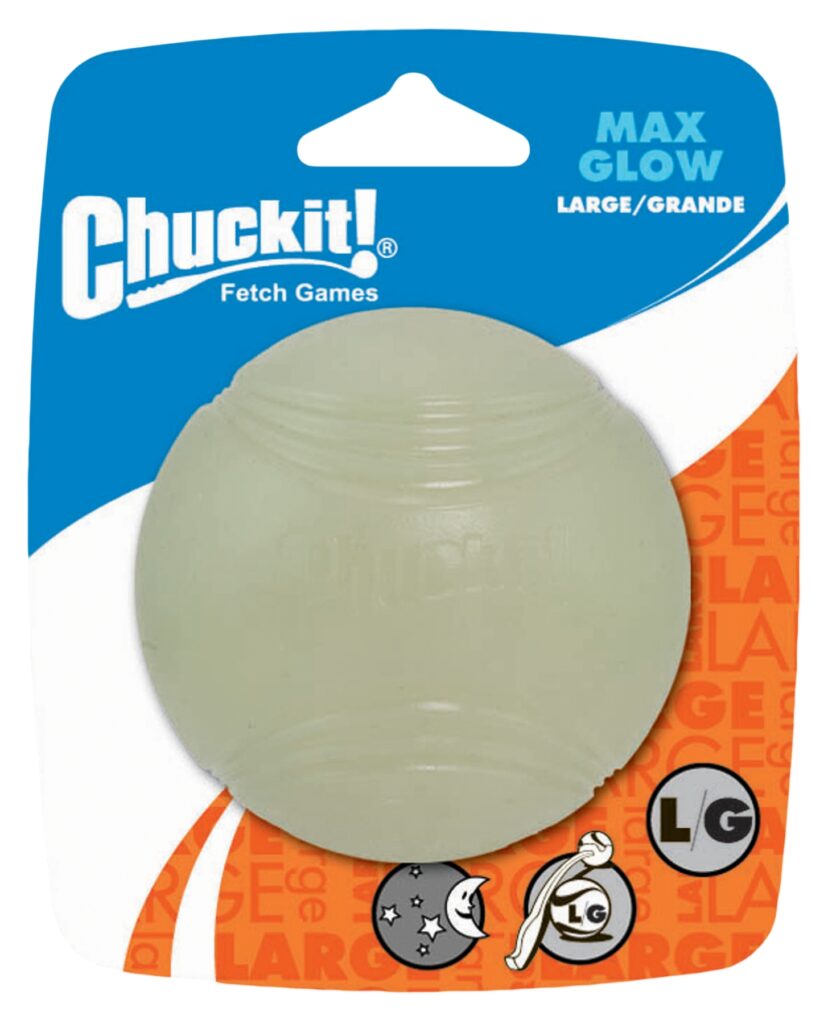 Chuckit! Max Glow L - Lichtgevende hondenbal voor spel in het donker - afbeelding 1