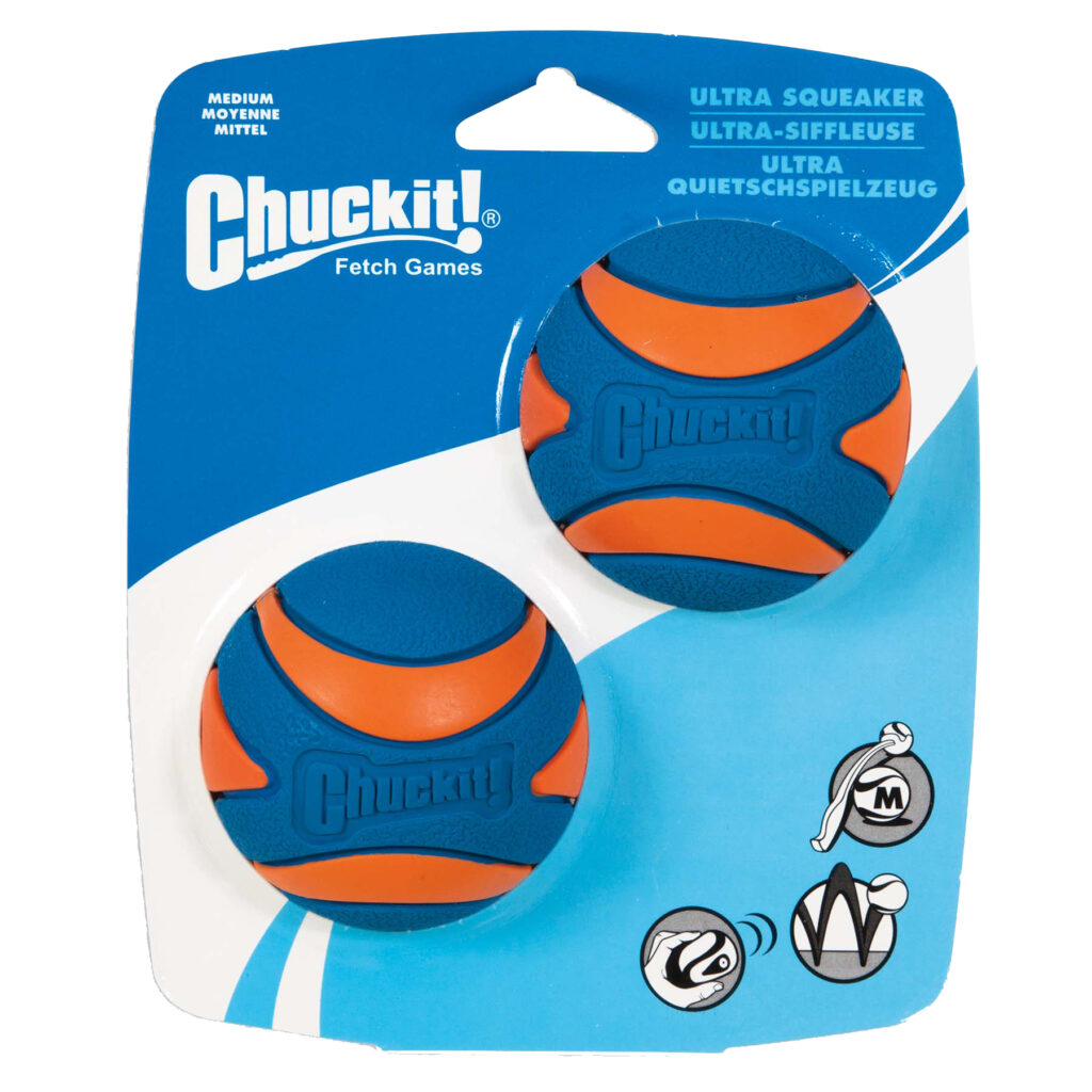 Chuckit! Ultra Squeaker Ball M (2-pack) - Speelgoed voor Honden - afbeelding 1