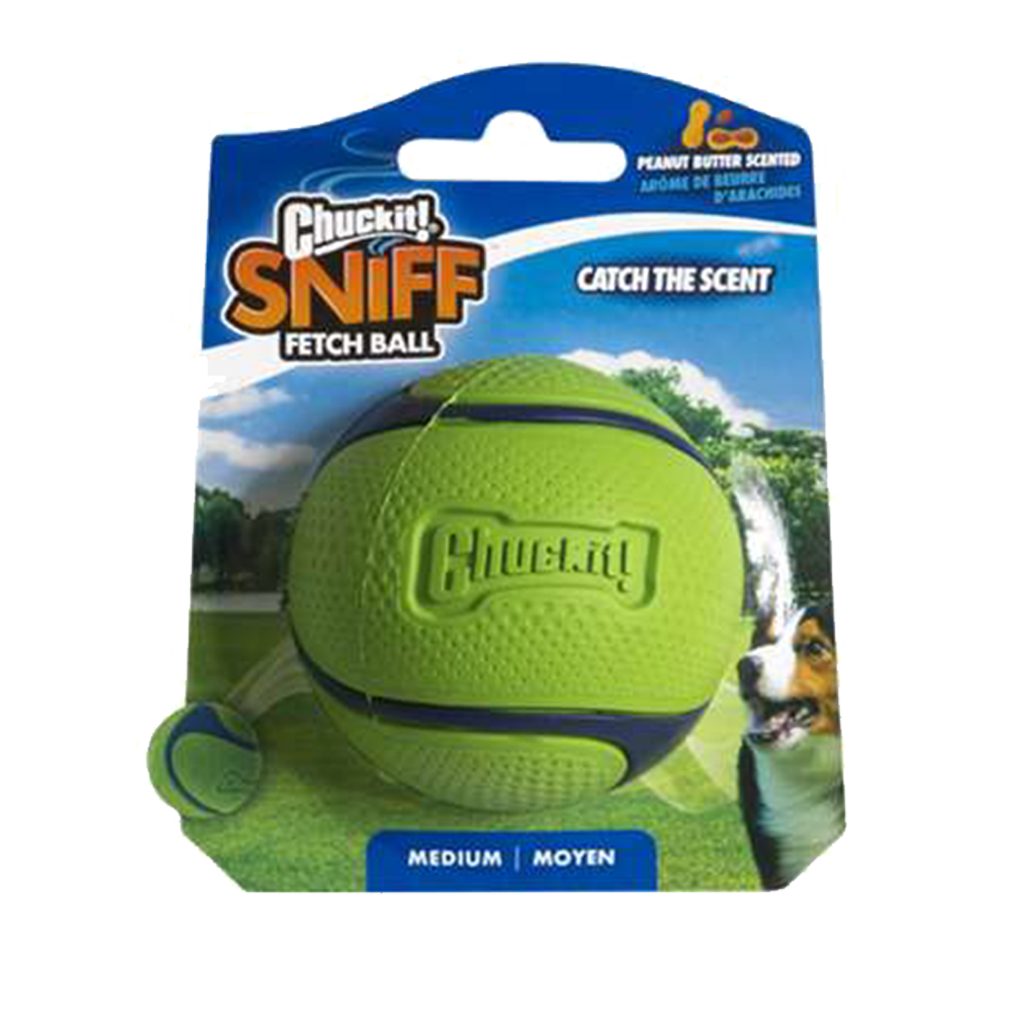 Chuckit! Sniff Fetch Ball Peanut Butter M - Geurende Speelbal voor Honden - afbeelding 1