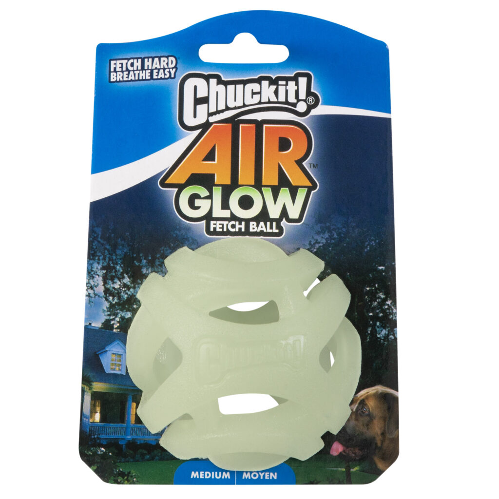 Chuckit! Air Glow Fetch Ball M - Speelgoed voor honden, glow in the dark - afbeelding 1