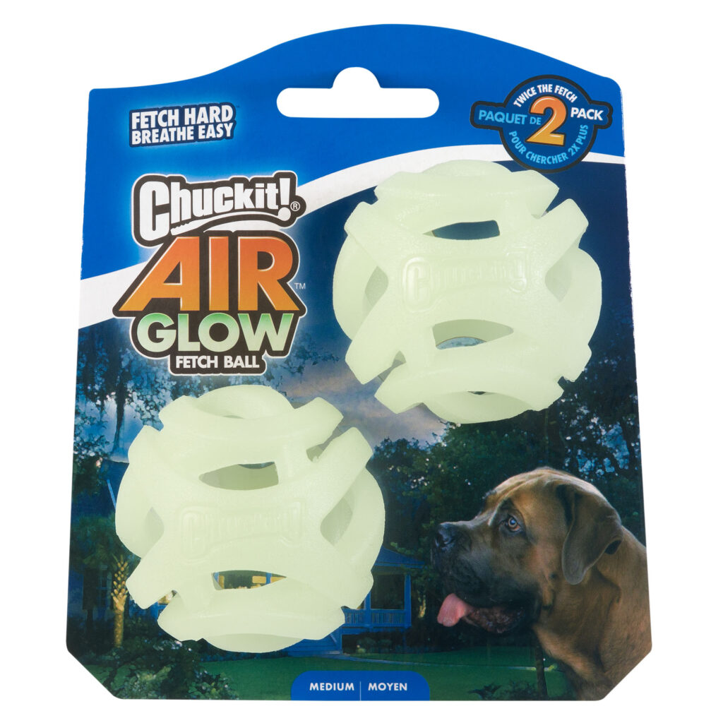 Chuckit! Air Glow Fetch Ball M (2-pack) - Speelgoed voor honden - afbeelding 1