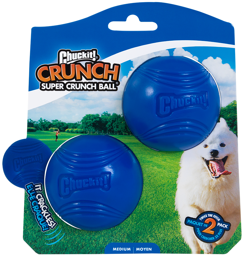 Chuckit! Super Crunch Ball M (2-pack) - Speelgoed voor Honden - afbeelding 1