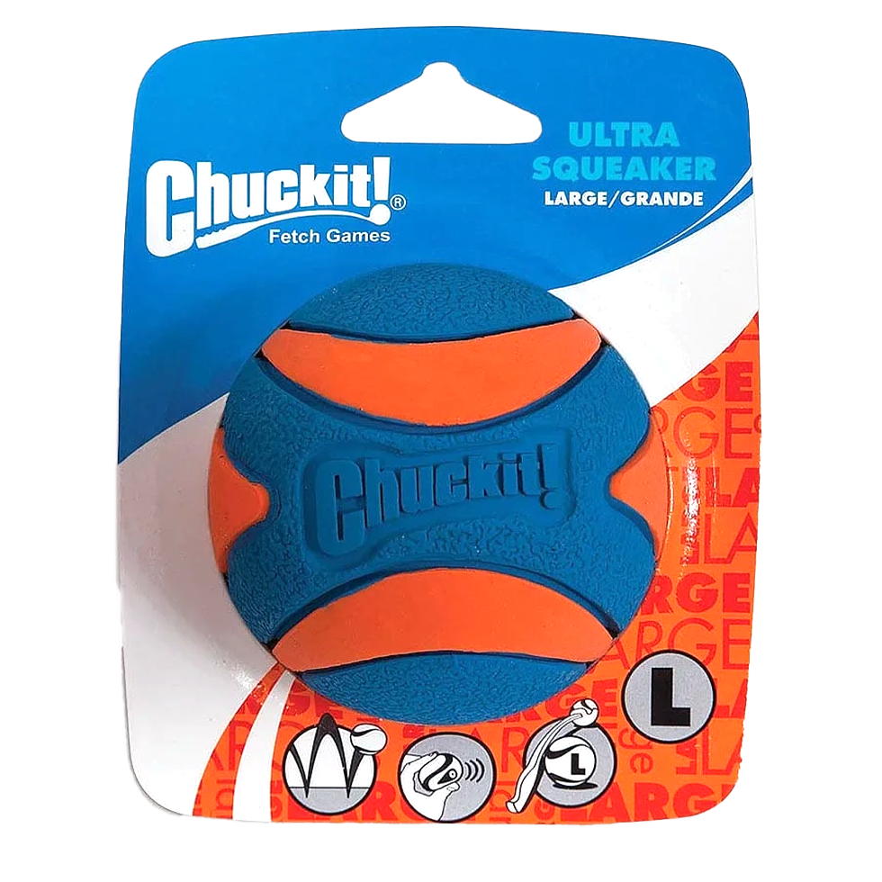 Chuckit! Ultra Squeaker Ball L - Speelgoed voor Honden - afbeelding 1