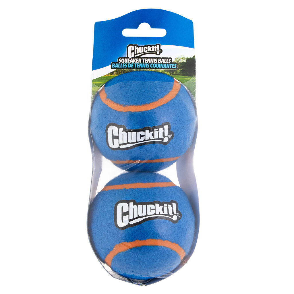 Chuckit! Squeaker Tennis Balls L (2-pack) - Duurzame Speelballen met Pieper - afbeelding 1