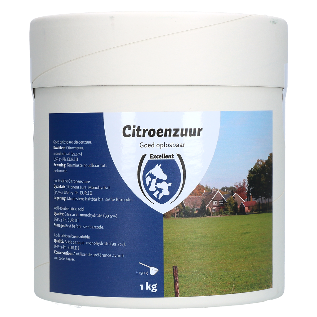 Excellent Citroenzuur 99,5% 1 kg - Voor reiniging en ontsmetting