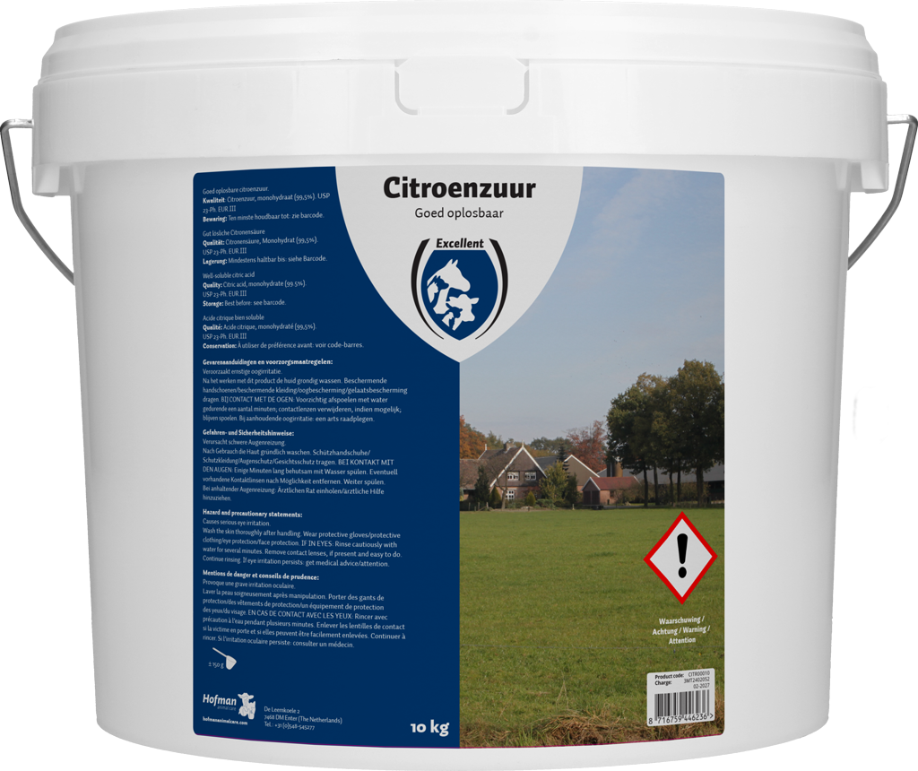Excellent Citroenzuur 99,5% 10 kg - Reiniging en ontsmetting