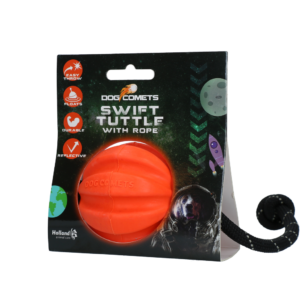 Dog Comets Swift Tuttle Met Touw Oranje - Hondenbal voor Apporteren