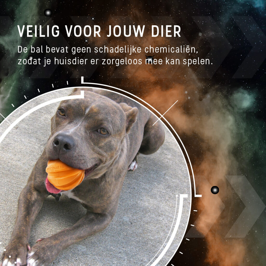 Dog Comets Hale-Bopp Oranje - Rubber Hondenbal voor Apporteren - afbeelding 6