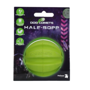 Dog Comets Hale Bopp Groen - Duurzame Rubber Hondenbal met Touw