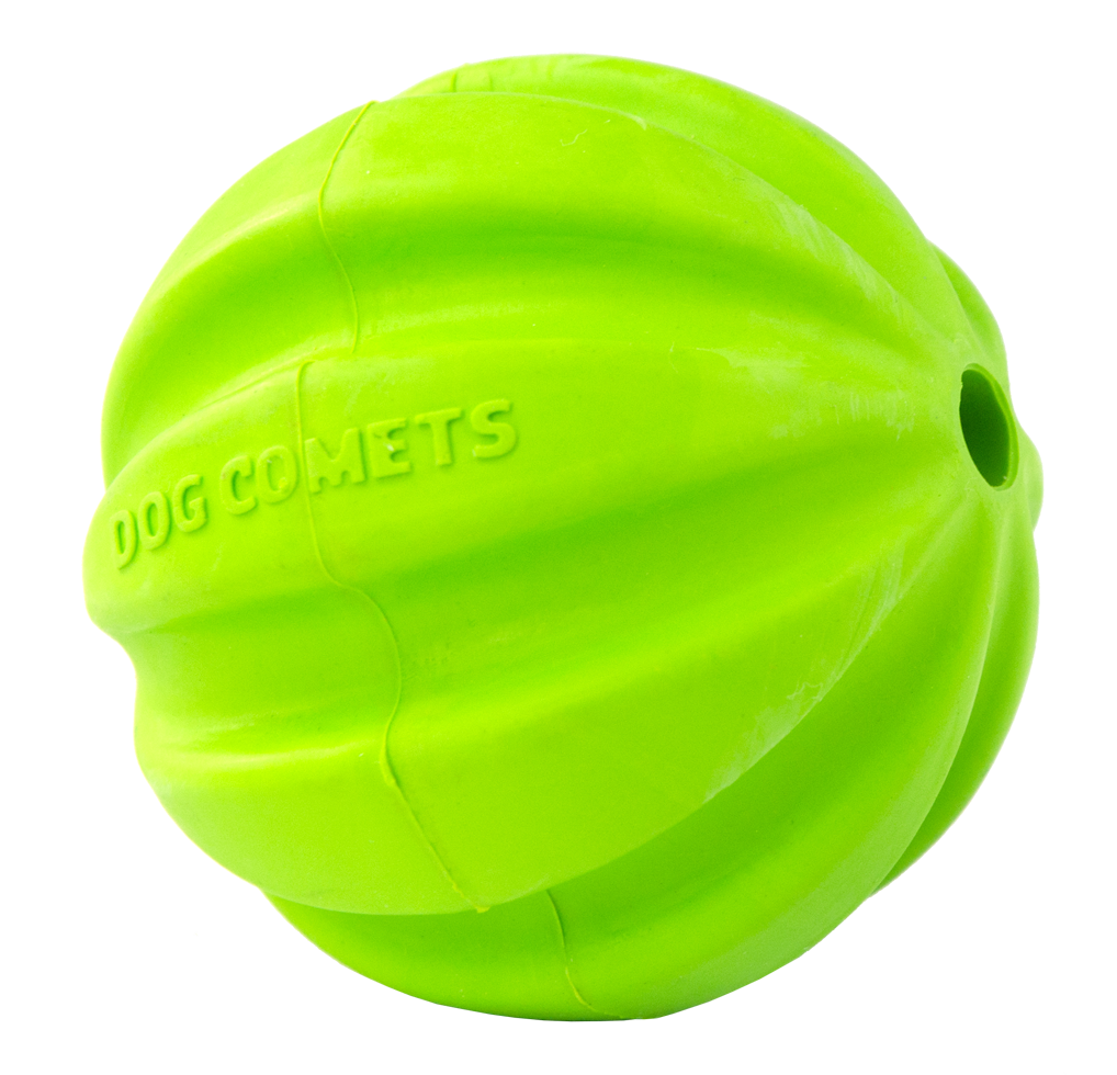 Dog Comets Hale Bopp Groen - Duurzame Rubber Hondenbal met Touw - afbeelding 2