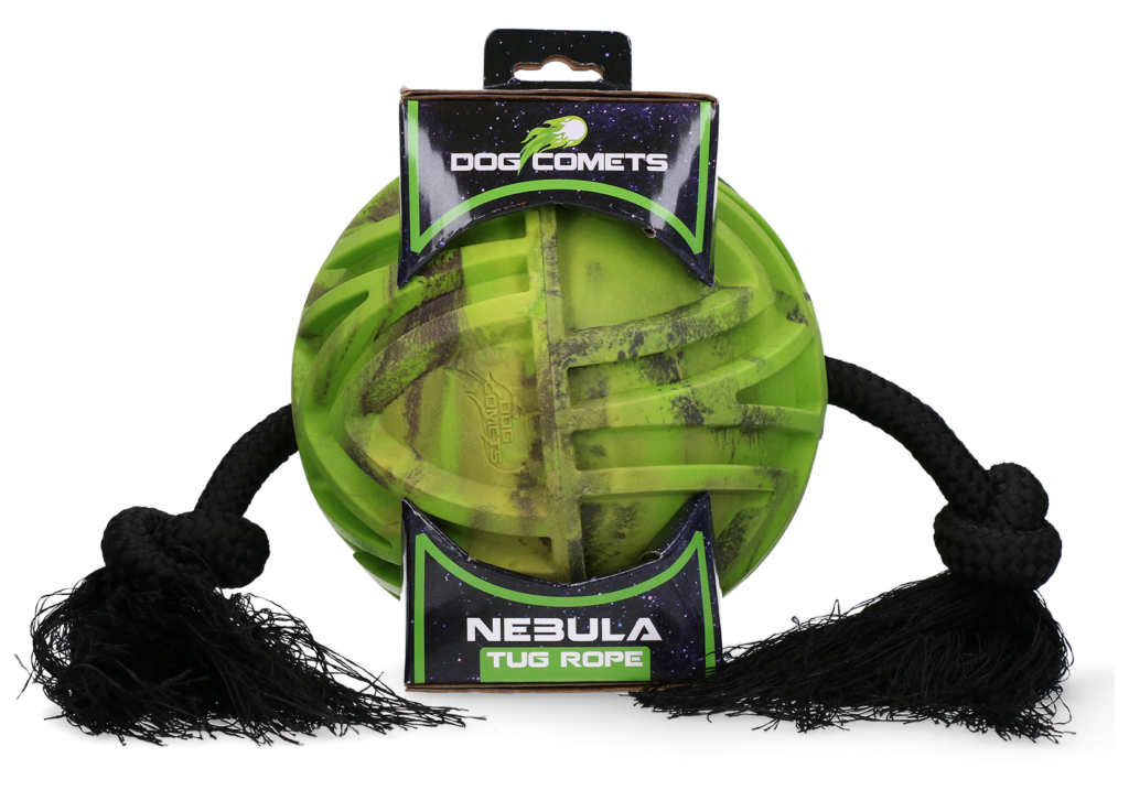 Dog Comets Nebula Tug Rope Groen - Trek- en apporteerspeelgoed voor honden