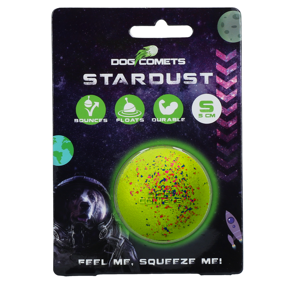 Dog Comets Stardust Groen S - Speelbal van Natuurlijk Rubber voor Honden - afbeelding 1
