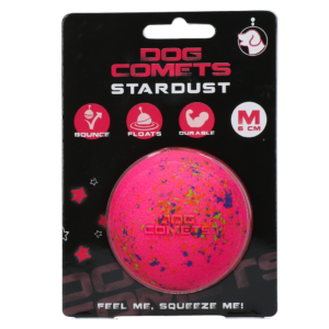 Dog Comets Stardust Bal Roze M - Natuurlijk Rubber Speelgoed voor Honden
