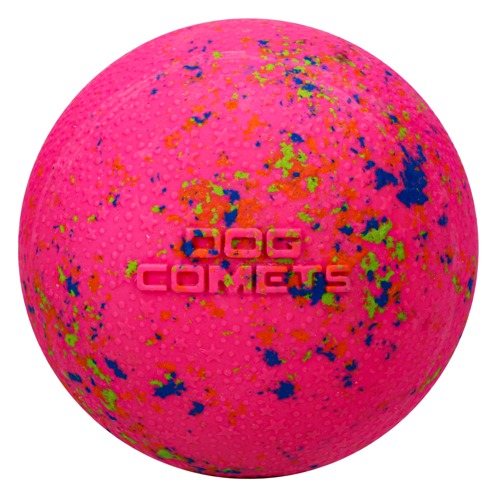 Dog Comets Stardust Bal Roze L - Natuurlijk Rubber Speelgoed voor Honden - afbeelding 2