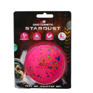 Dog Comets Stardust Bal Roze L - Natuurlijk Rubber Speelgoed voor Honden