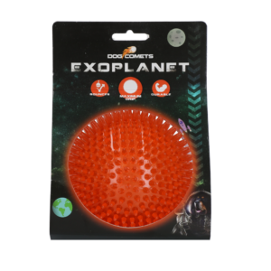 Dog Comets Exoplanet Egelbal L Oranje - Speelgoed voor Honden