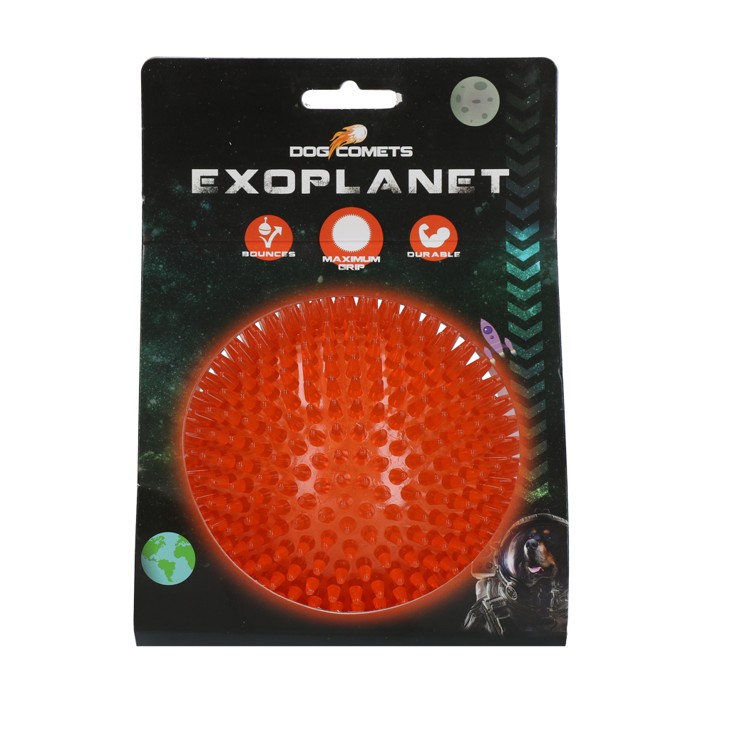 Dog Comets Exoplanet Egelbal L Oranje - Speelgoed voor Honden - afbeelding 1