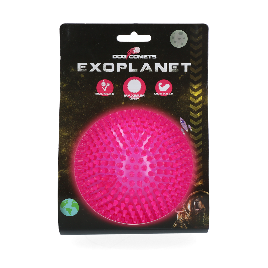 Dog Comets Exoplanet Egelbal L Roze - Speelgoed voor Honden - afbeelding 1
