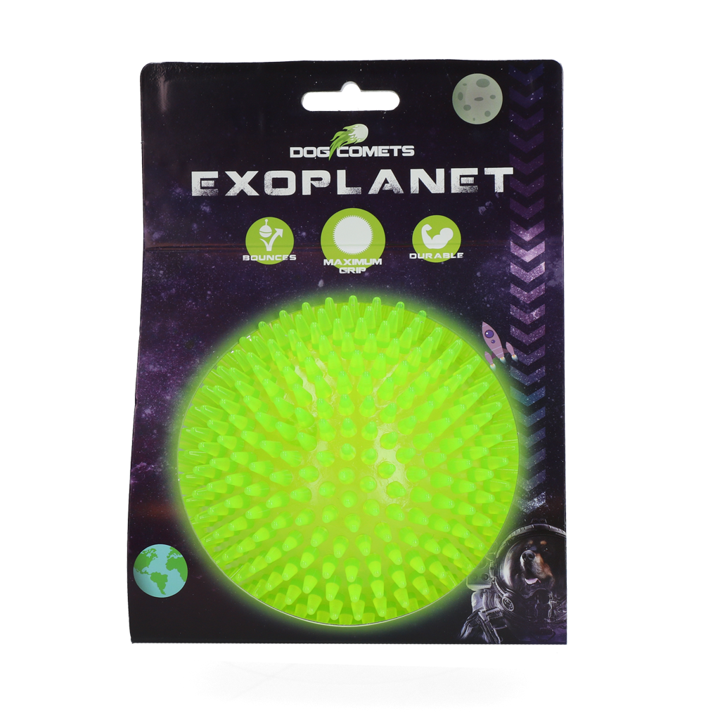 Dog Comets Exoplanet Egelbal Groen - Drijvend Hondenspeelgoed met Pieper - afbeelding 1