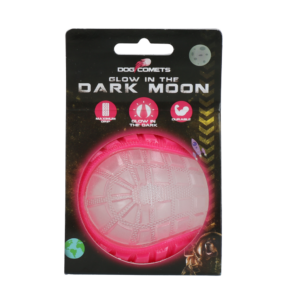 Dog Comets Glow In The Dark Moon Bal M Roze - Speelgoed voor Honden