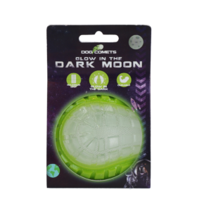Dog Comets Glow In The Dark Moon Bal M Groen - Speelgoed voor Honden