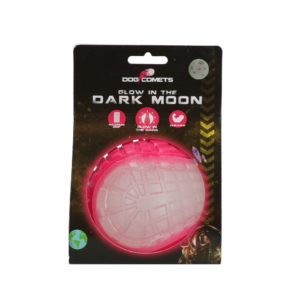 Dog Comets Glow In The Dark Moon Bal L Roze - Speelgoed voor Honden
