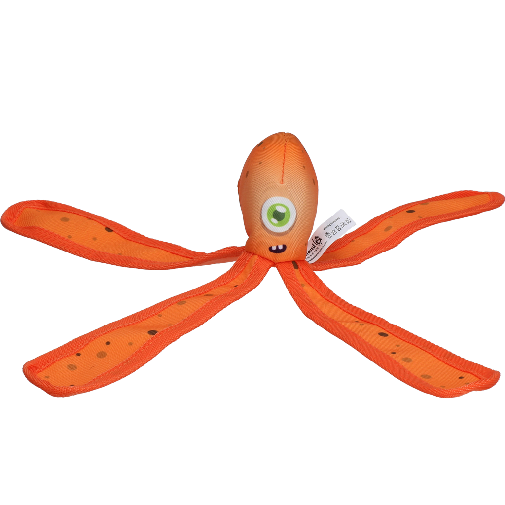 Dog Comets Alien Octo M Oranje - Stevig Hondenspeeltje met Pieper - afbeelding 2
