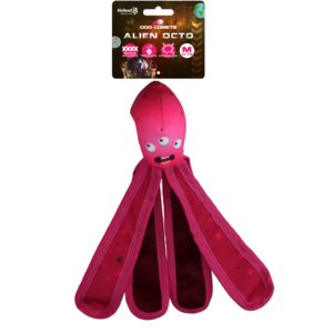 Dog Comets Alien Octo M Roze - Drijvend Hondenspeeltje met Pieper