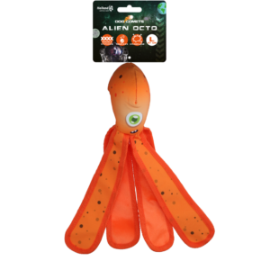 Dog Comets Alien Octo L Oranje - Stevig Drijvend Hondenspeeltje