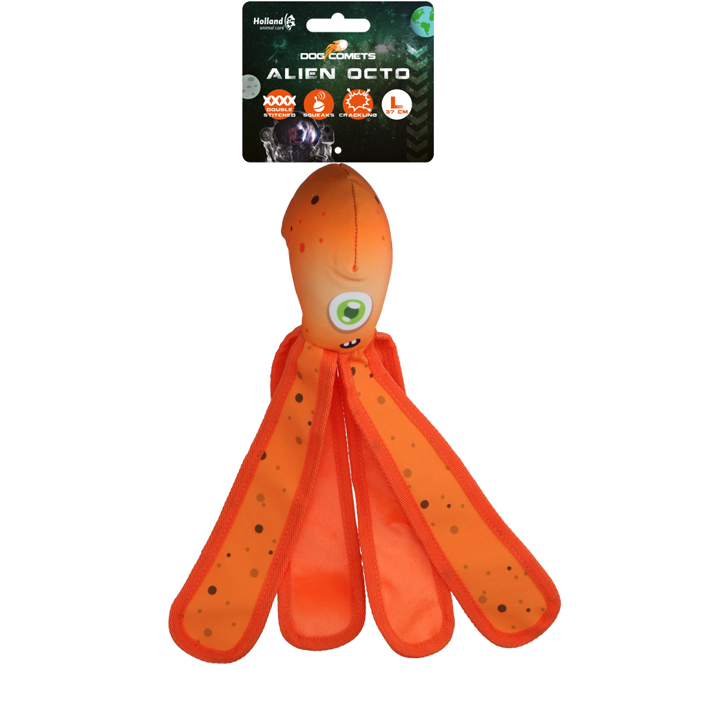 Dog Comets Alien Octo L Oranje - Stevig Drijvend Hondenspeeltje - afbeelding 1