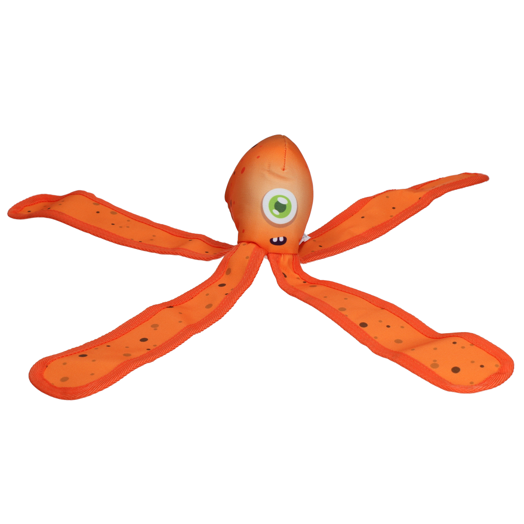 Dog Comets Alien Octo L Oranje - Stevig Drijvend Hondenspeeltje - afbeelding 2