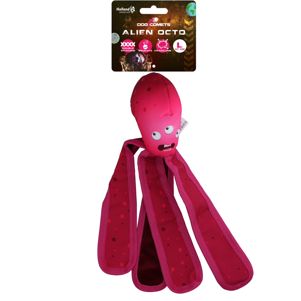 Dog Comets Alien Octo L Roze - Stevig Drijvend Hondenspeeltje - afbeelding 1
