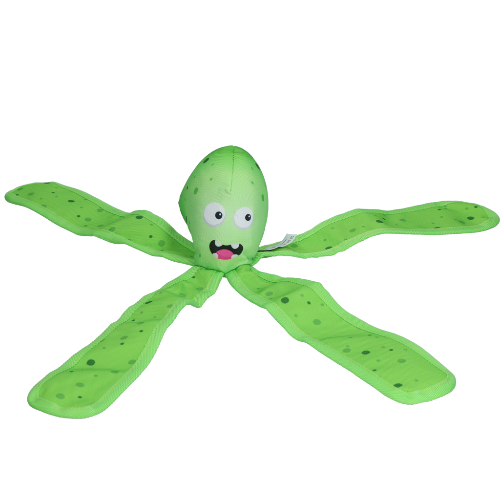 Dog Comets Alien Octo L Groen - Stevig Hondenspeeltje met Pieper en Tentakels - afbeelding 2