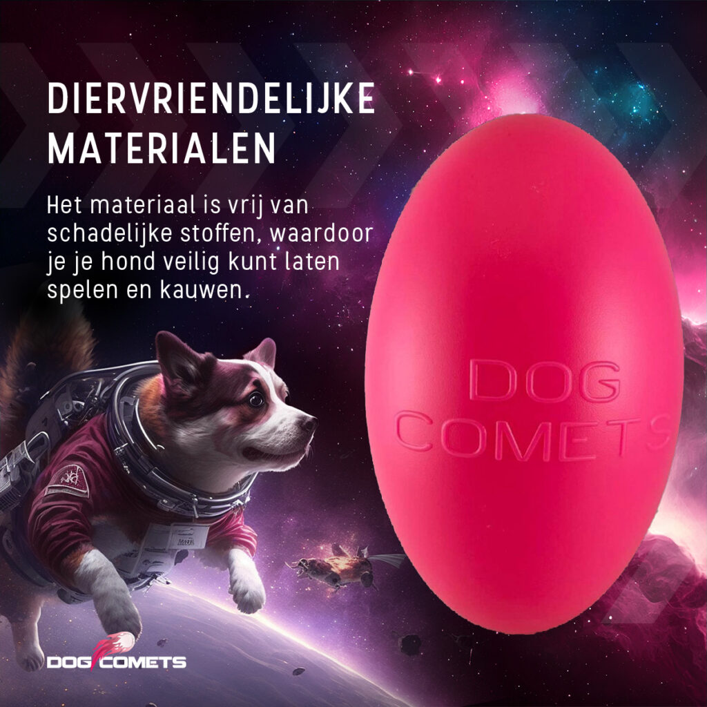 Dog Comets Pan-Stars Roze M - Duurzaam Hondenspeelgoed - afbeelding 4