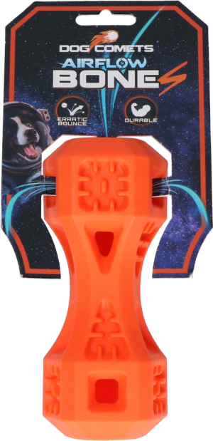 Dog Comets Airflow Bone Oranje S - Interactief Hondenspeelgoed
