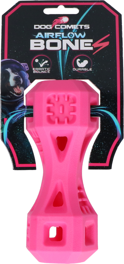 Dog Comets Airflow Bone Roze S - Interactief Hondenspeelgoed
