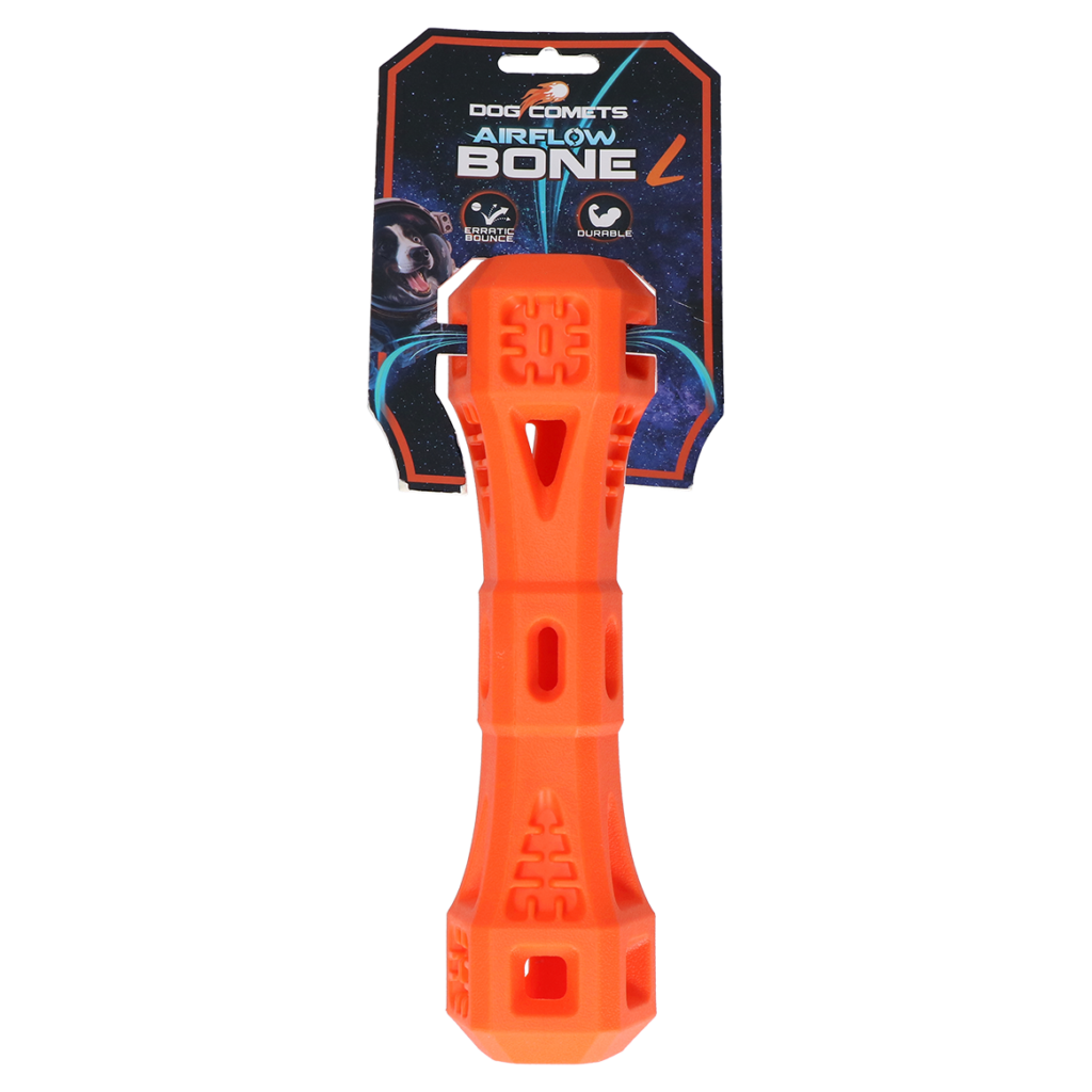 Dog Comets Airflow Bone Oranje L - Interactief hondenspeelgoed