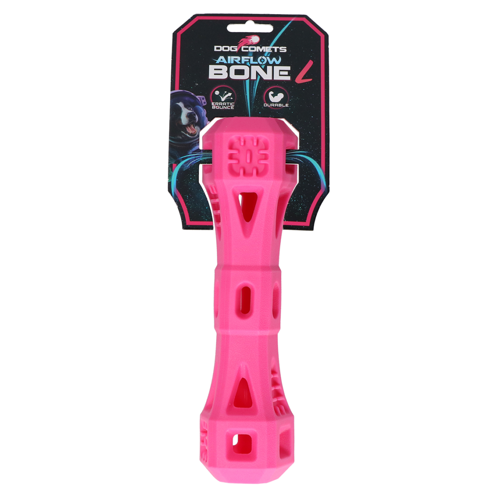 Dog Comets Airflow Bone Roze L - Interactief Hondenspeelgoed