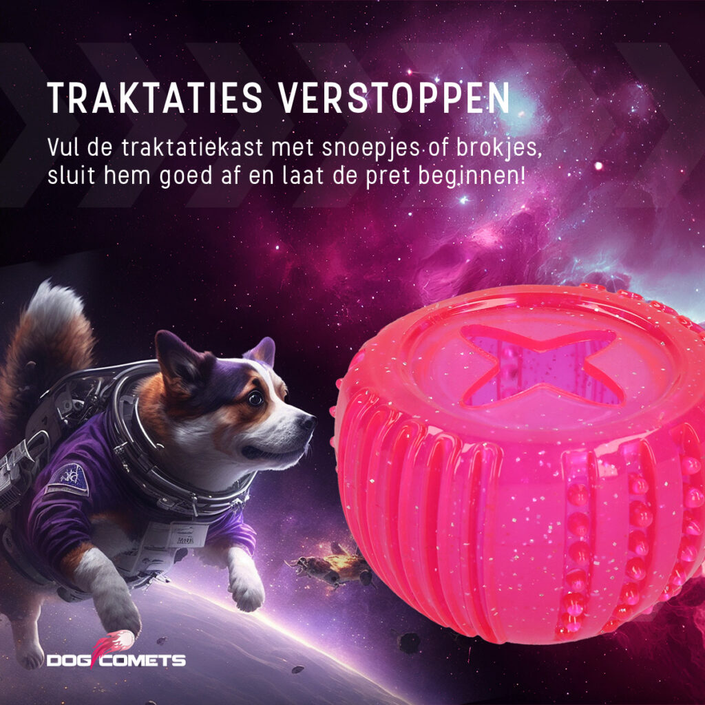 Dog Comets Treat Locker Roze - Speelgoed voor honden - afbeelding 6