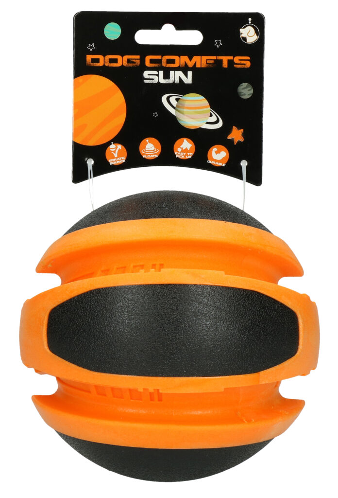 Dog Comets Planets Oranje 14 cm Speelbal voor Honden - afbeelding 2