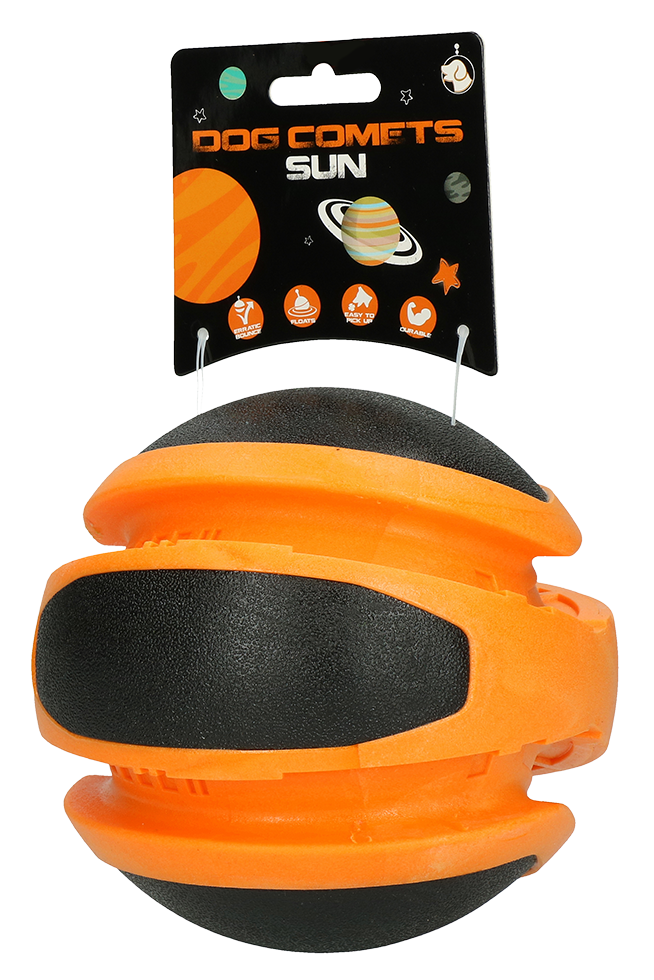 Dog Comets Planets Oranje 14 cm Speelbal voor Honden - afbeelding 1