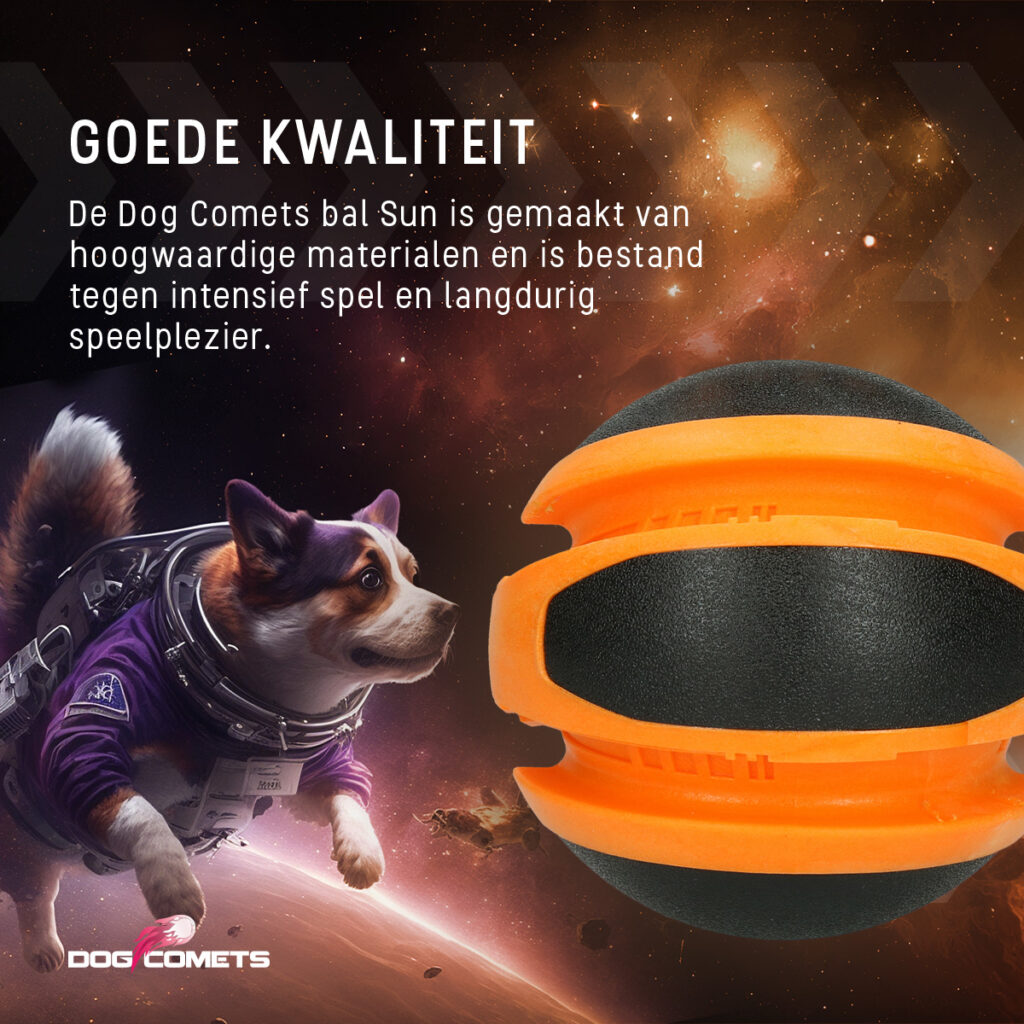 Dog Comets Planets Oranje 14 cm Speelbal voor Honden - afbeelding 6