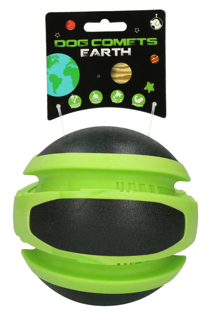 Dog Comets Planets Groen - Speelbal voor Honden, Ø 14 cm - afbeelding 2