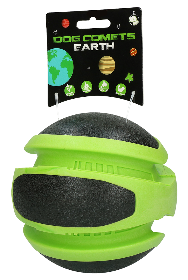 Dog Comets Planets Groen - Speelbal voor Honden, Ø 14 cm - afbeelding 1