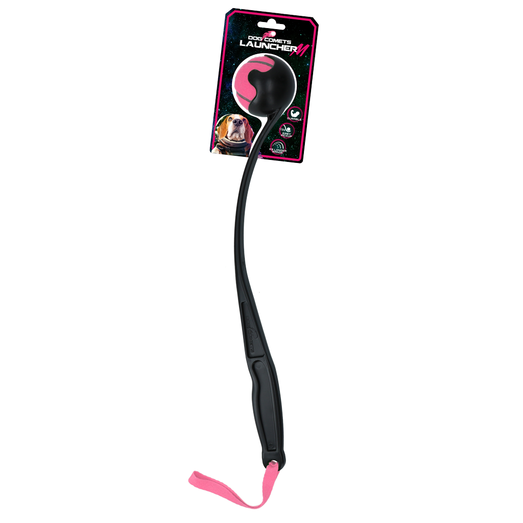 Dog Comets Launcher (Werpstok) Roze M - Ballenwerper voor honden - afbeelding 1