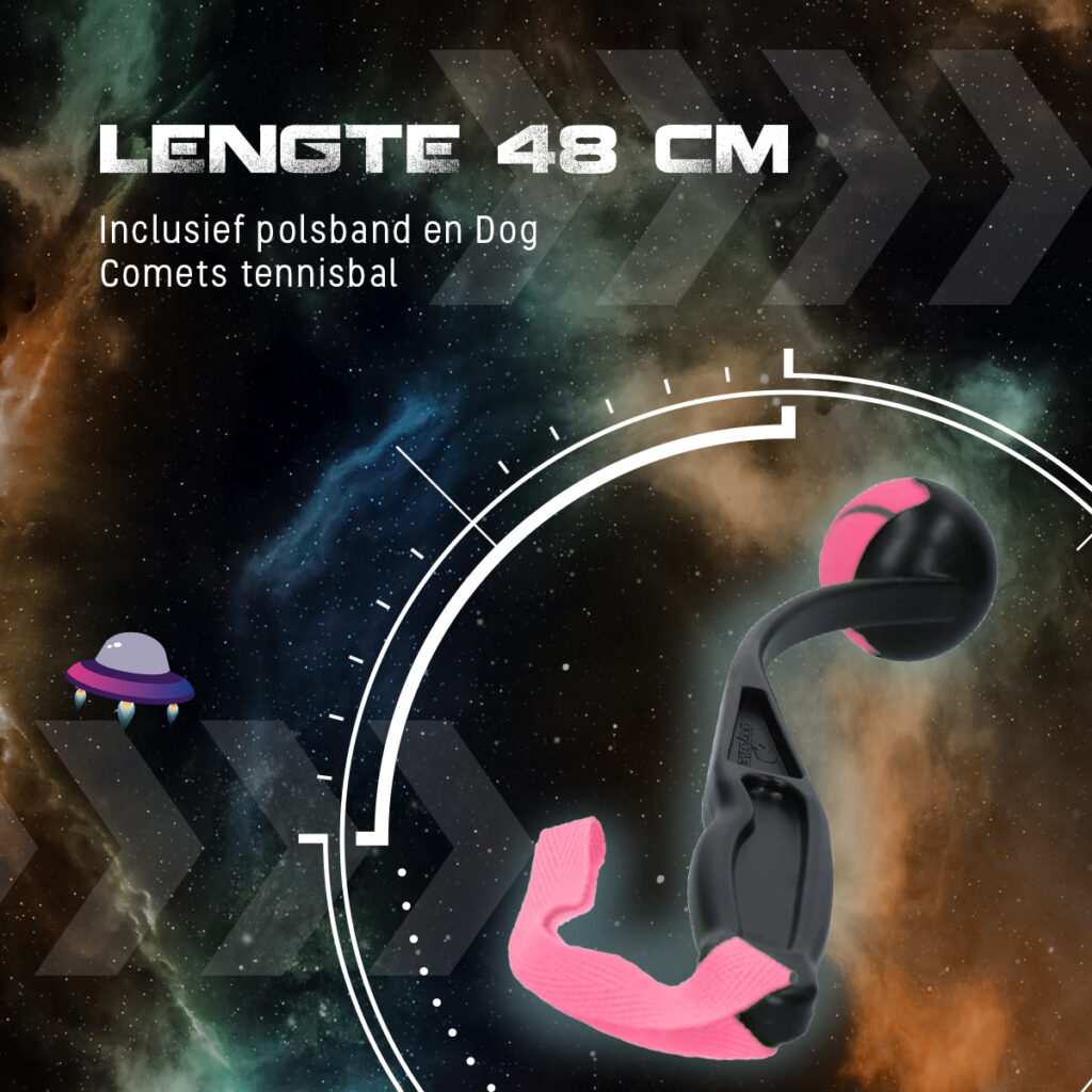 Dog Comets Launcher (Werpstok) Roze M - Ballenwerper voor honden - afbeelding 5