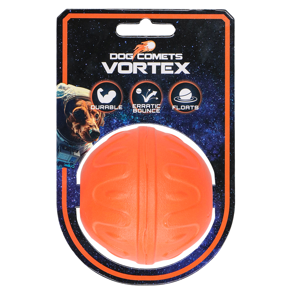 Dog Comets Vortex bal Oranje - Duurzaam Speelgoed voor Honden - afbeelding 1